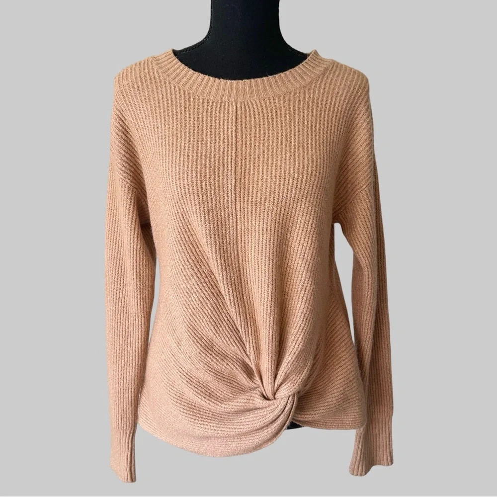 Offline by  Aerie Tan Twist Front Neutral Soft Sweater